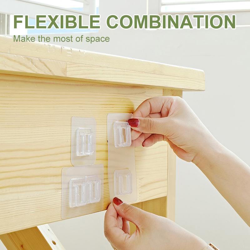 Ganchos adhesivos de doble cara para un almacenamiento sin perforación